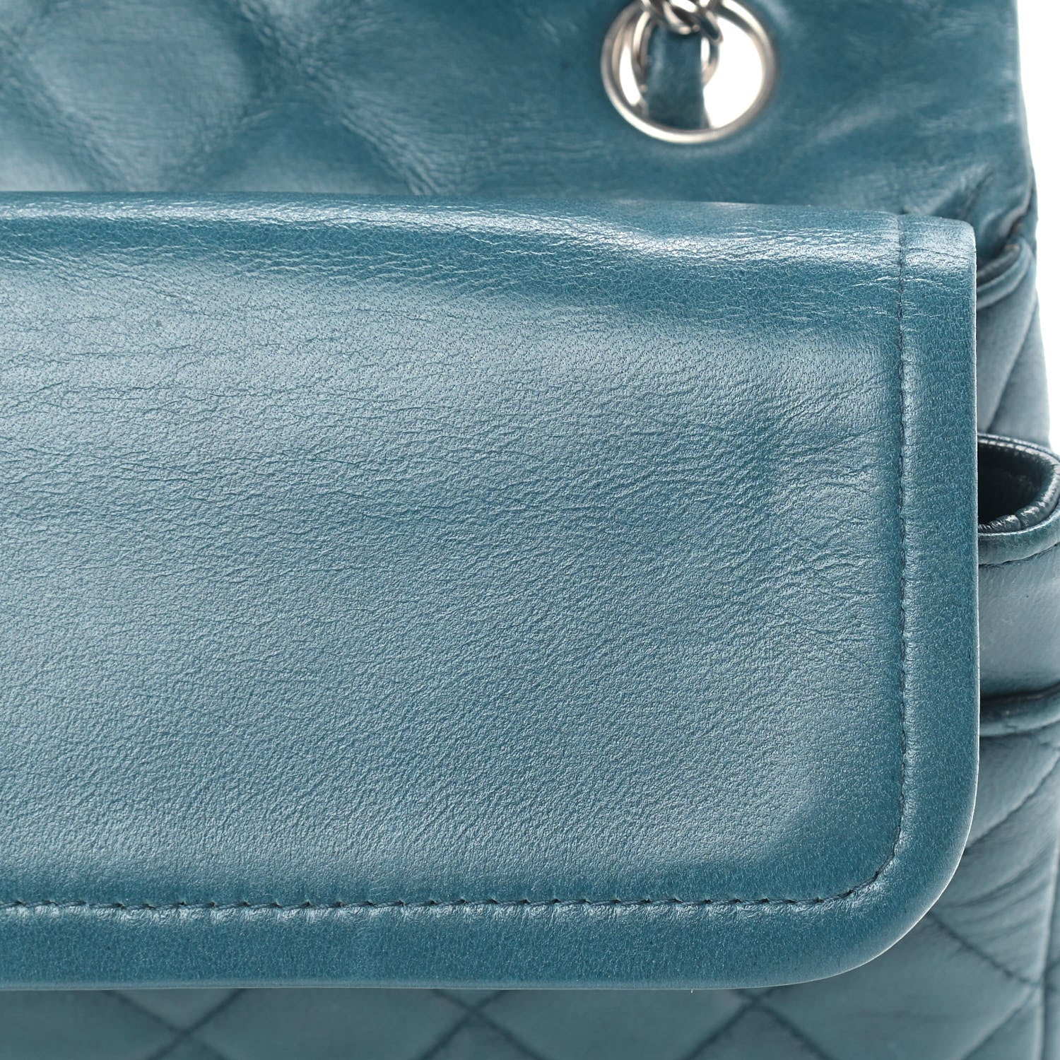 Chanel Lambskin Quilted Medium Double Flap Dark Green 13 of 15