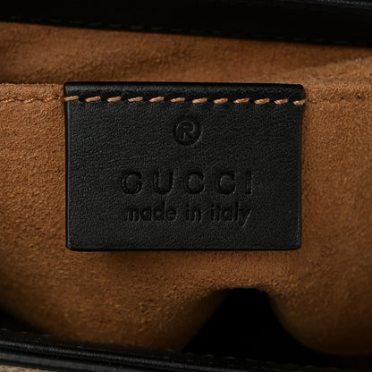 Gucci GG Supreme Monogram Calfskin Small Padlock Shoulder Bag Beige Black Cuir 5 of 9