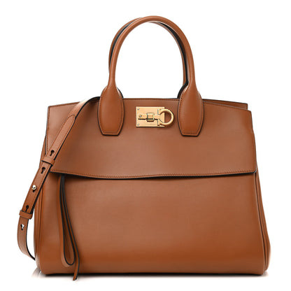 Salvatore Ferragamo Calfskin Large Studio Bag Sella 1 of 12