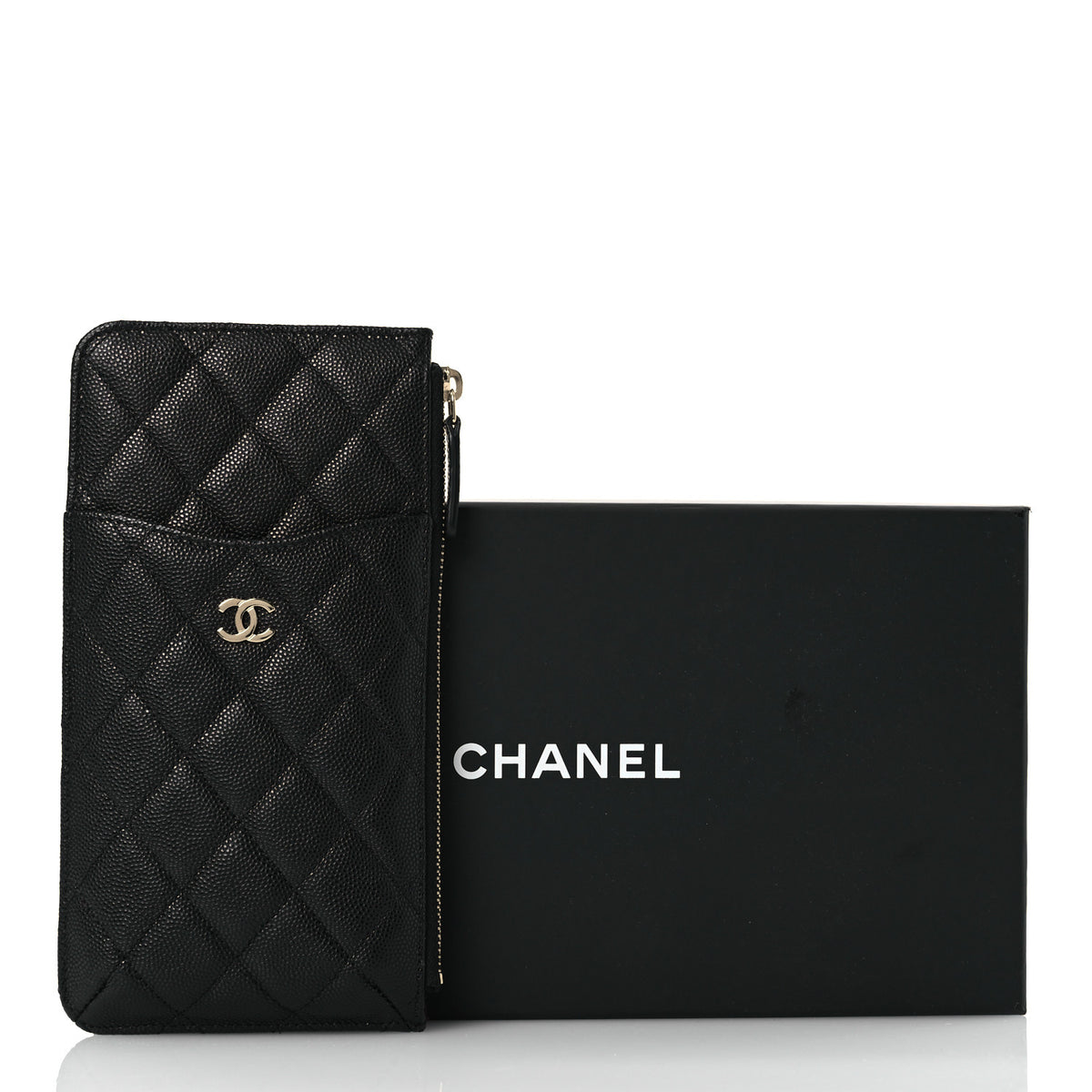 Chanel Caviar Quilted Classic iPhone Pouch Black 10 of 10
