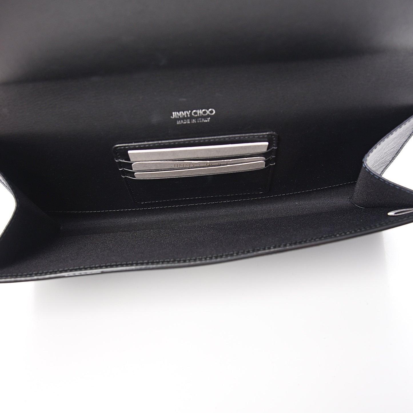 Metallic Spazzolato Etched Maia Clutch Navy