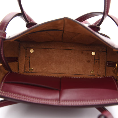 Bottega Veneta Calfskin Mini Maxi Intrecciato Arco Burgundy 5 of 13