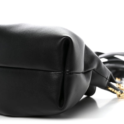 Salvatore Ferragamo Nappa Small Soft Bag Black 10 of 10