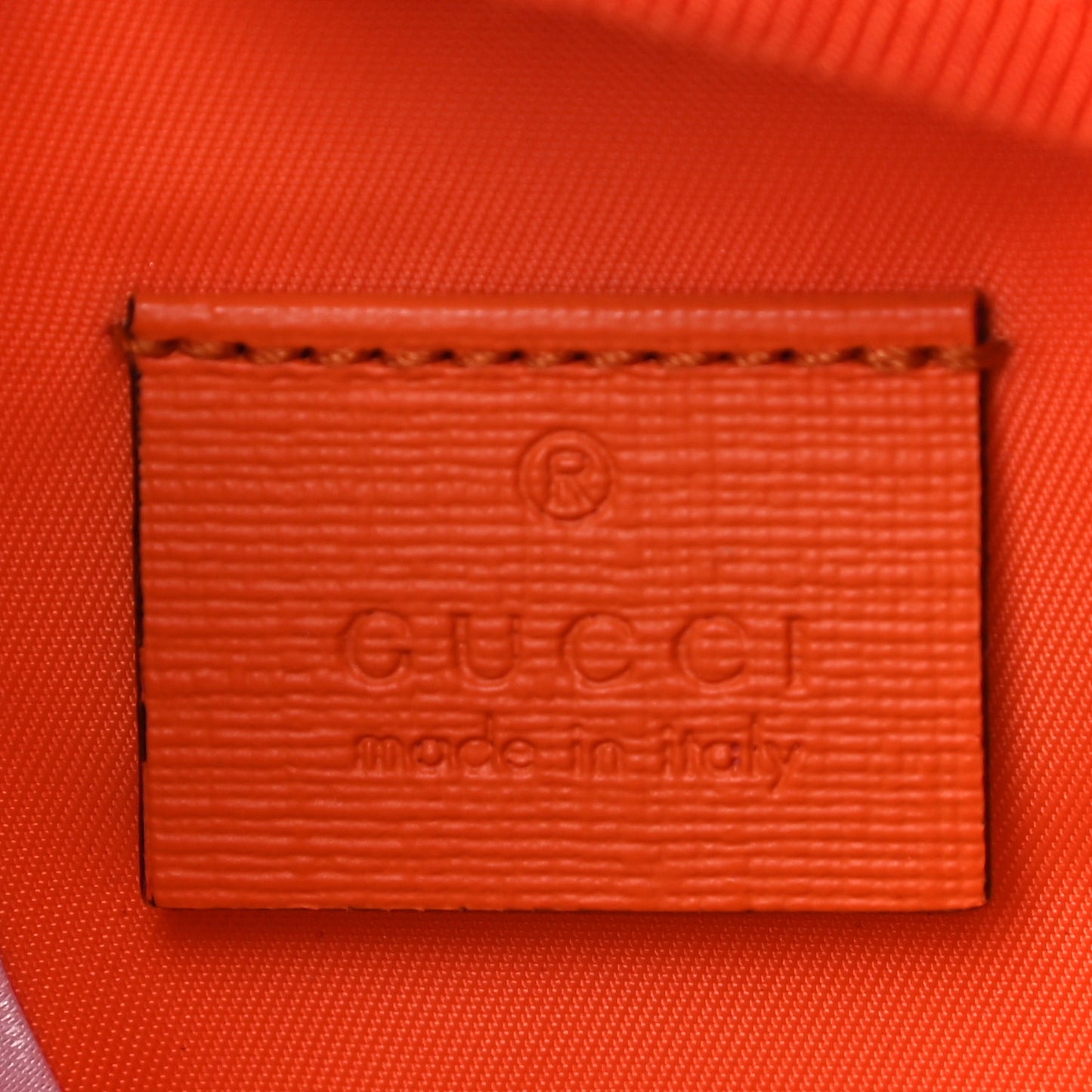GG Supreme Monogram Banana Childrens Belt Bag Beige Ebony Multicolor Carrot Orange