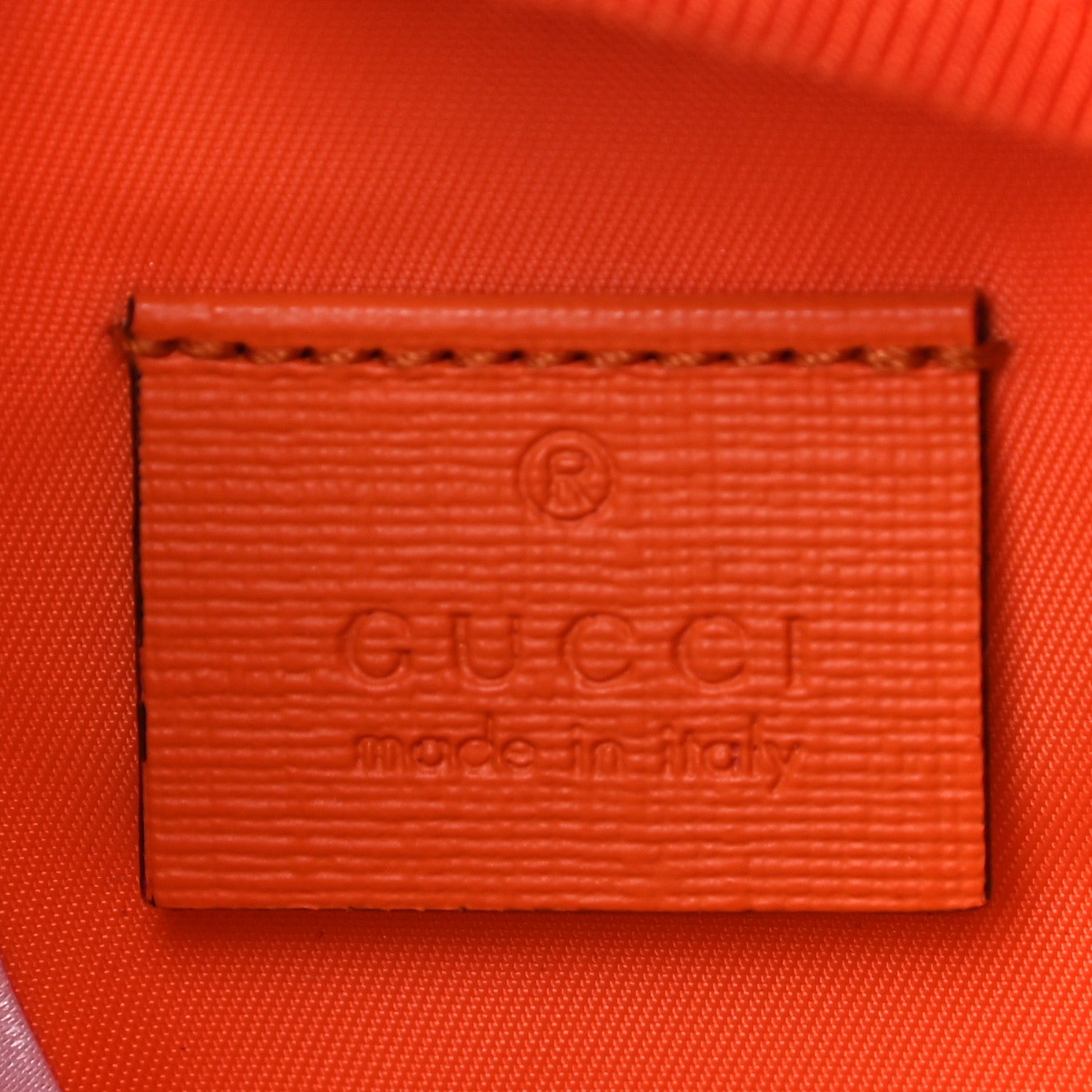 Gucci GG Supreme Monogram Banana Childrens Belt Bag Beige Ebony Multicolor Carrot Orange 5 of 10