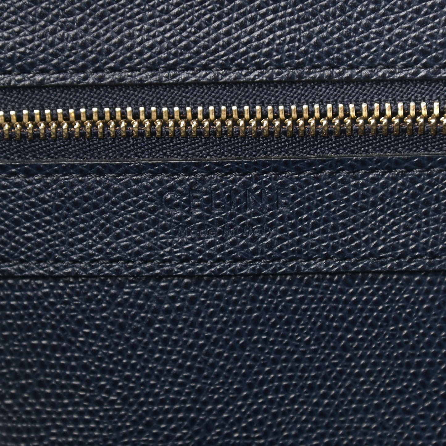Grained Calfskin Small Vertical Bi-Cabas Navy Terracotta