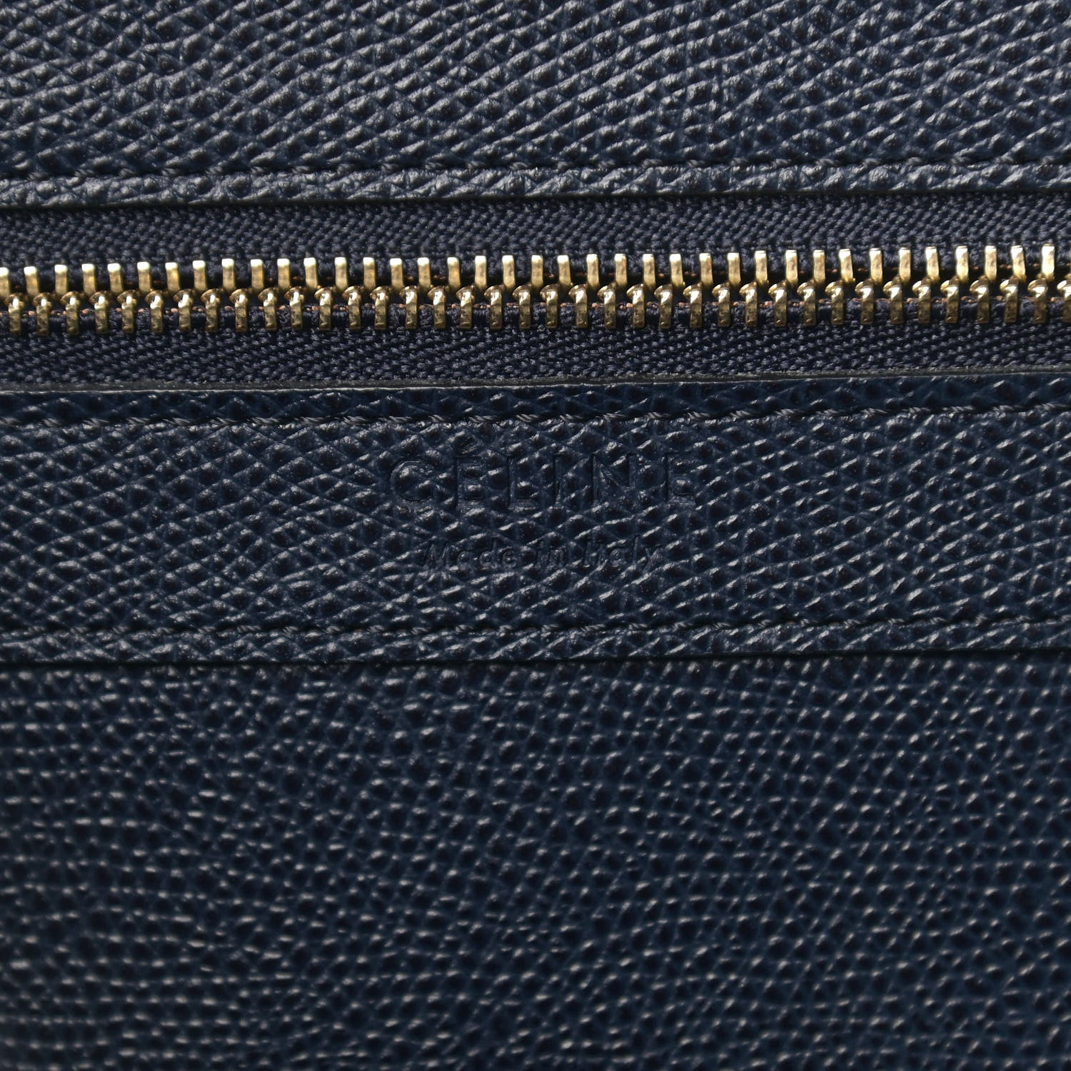 Celine Grained Calfskin Small Vertical Bi-Cabas Navy Terracotta 9 of 12