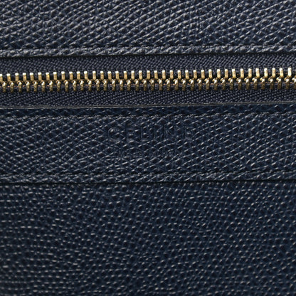 Celine Grained Calfskin Small Vertical Bi-Cabas Navy Terracotta 9 of 12