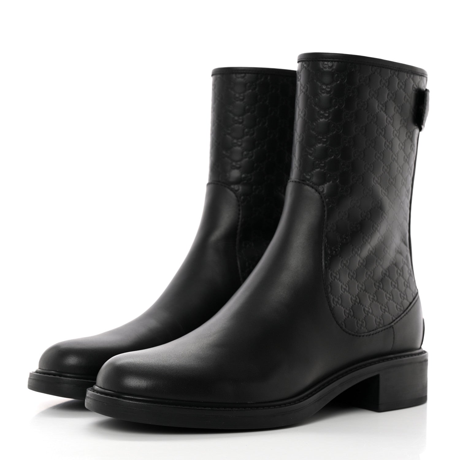 Gucci Soft Microguccissima Zip Boots 35.5 Black 37 Black 3 of 13