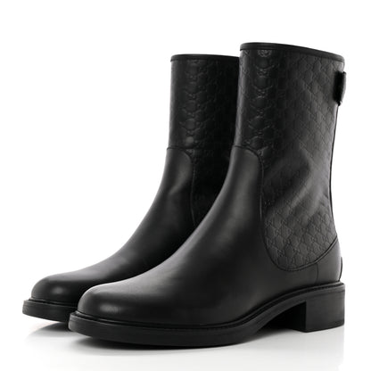 Gucci Soft Microguccissima Zip Boots 35.5 Black 37 Black 3 of 13