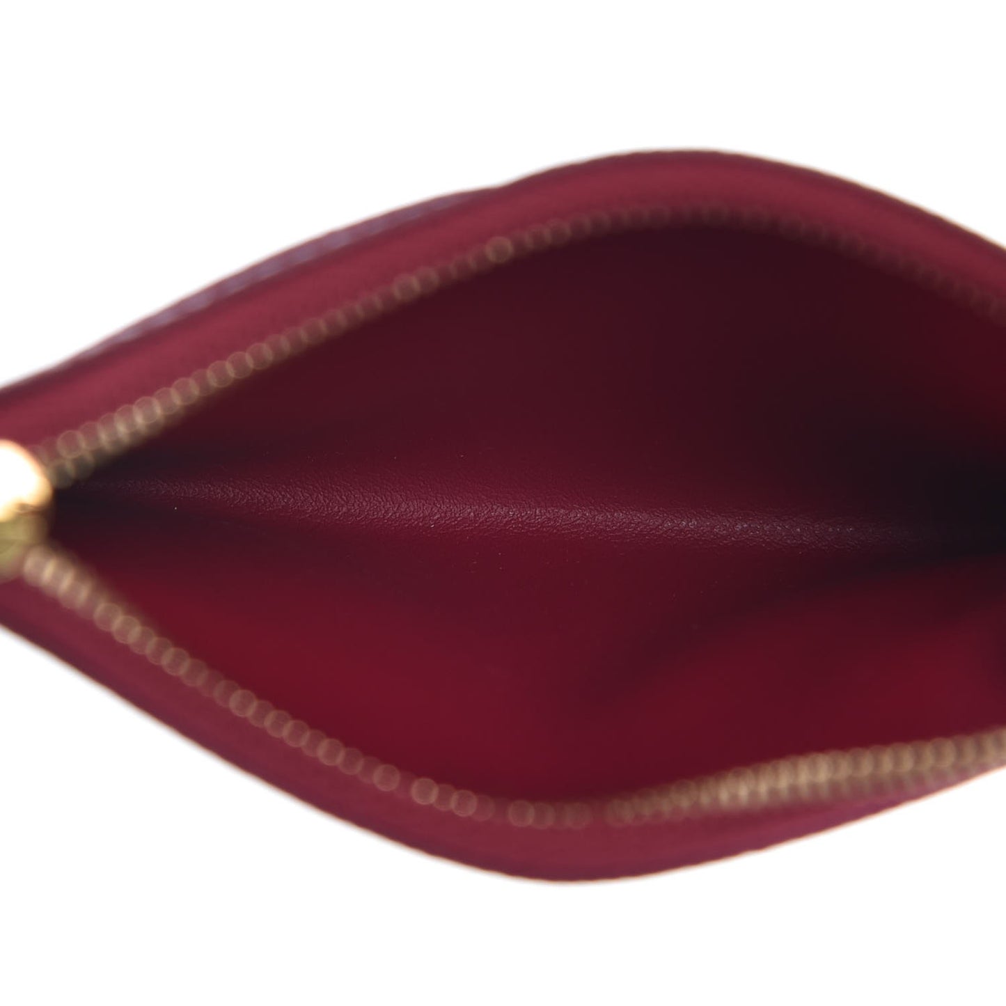 Monogram Zipped Card Holder Fuchsia