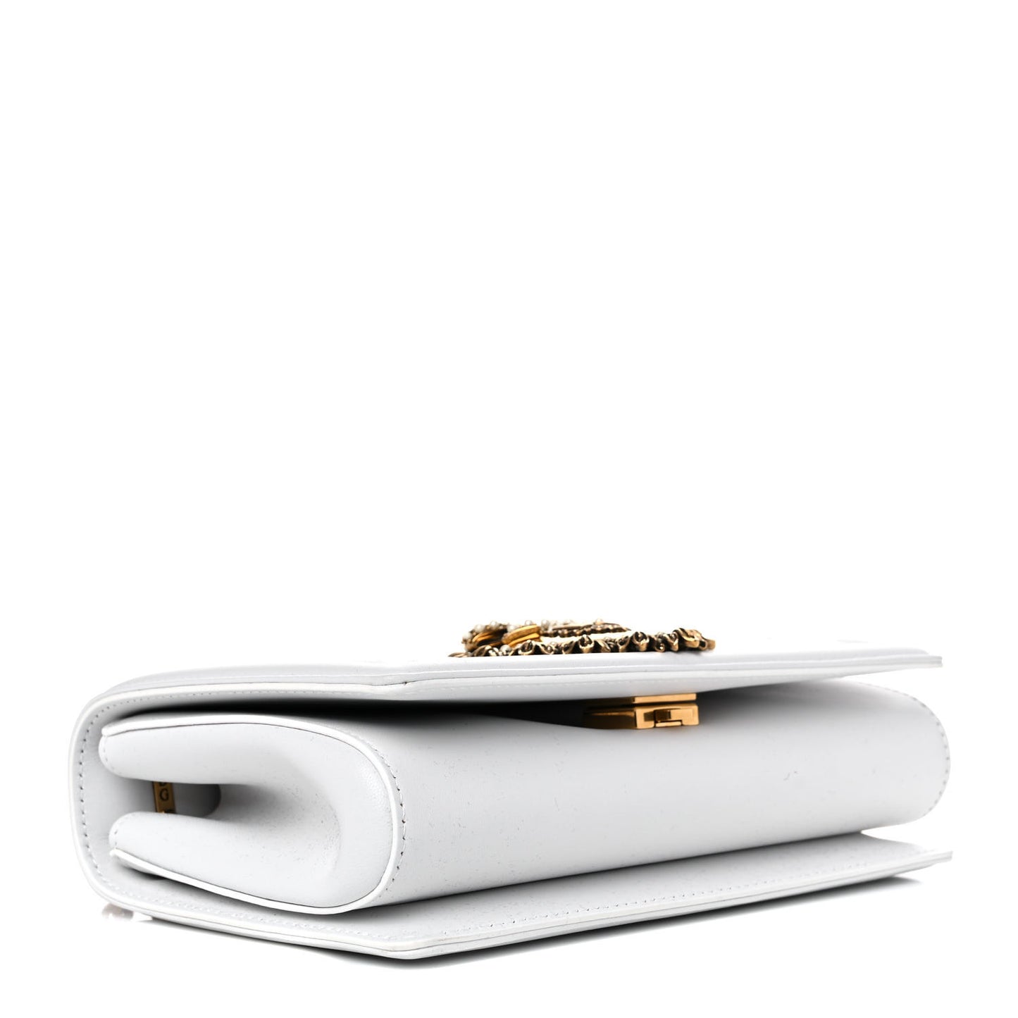 Calfskin Medium Devotion Crossbody Bag White