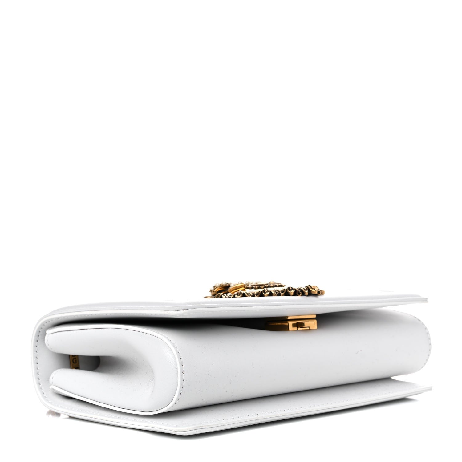Dolce & Gabbana Calfskin Medium Devotion Crossbody Bag White 4 of 10