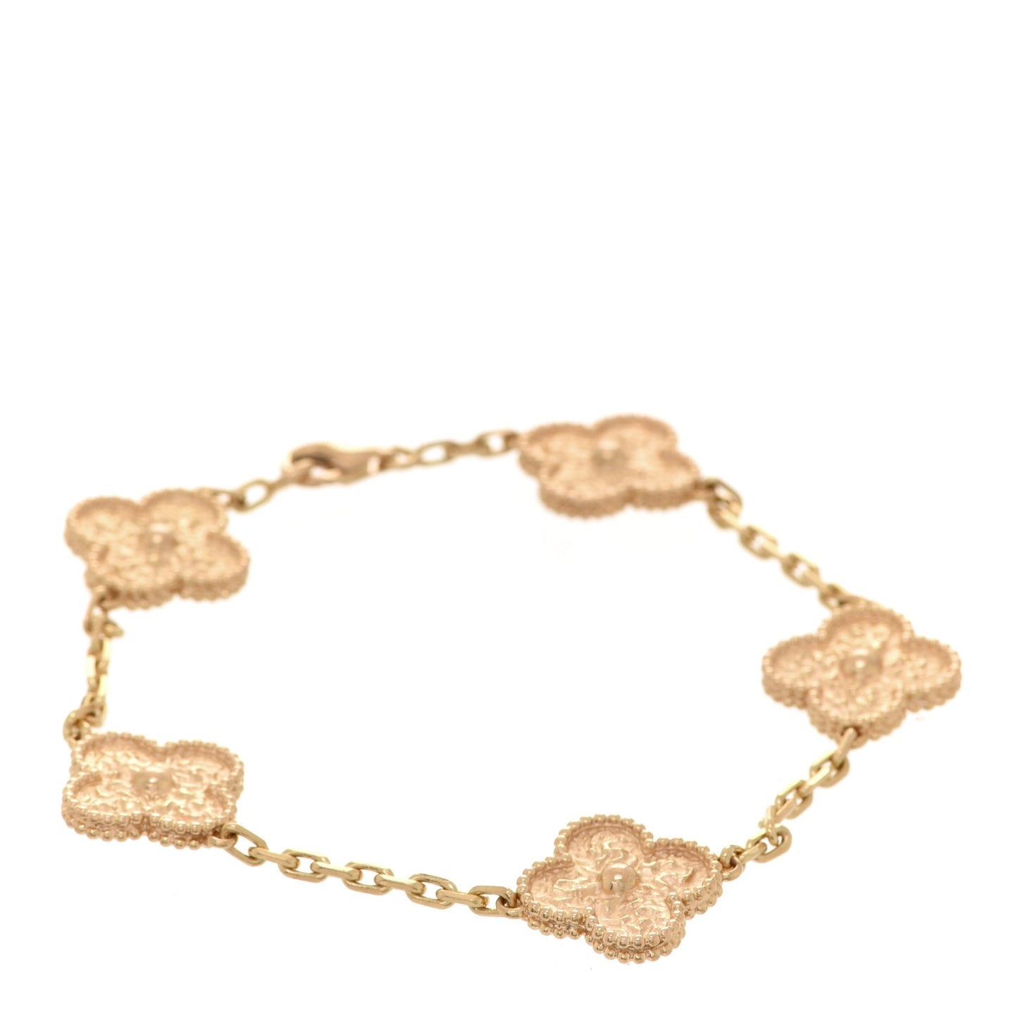 18K Rose Gold 5 Motifs Vintage Alhambra Bracelet