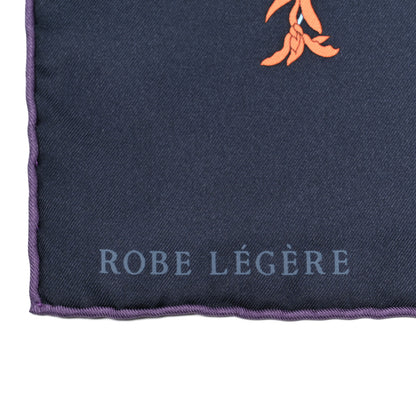 Hermes Silk Robe Legere Scarf 90 Marine Parme Rose 3 of 5