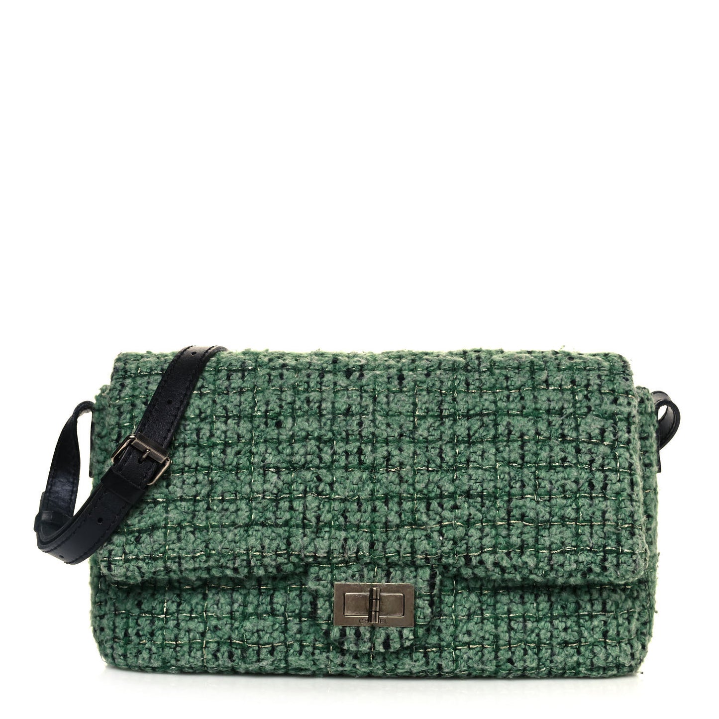 Tweed Easy 2.55 Reissue XXL Maxi Flap Green
