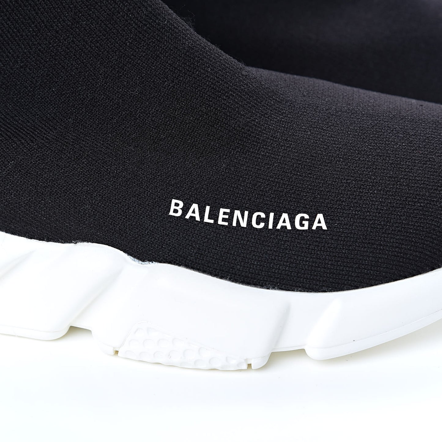 Neoprene Knit Womens Speed Sneakers 38 Black White