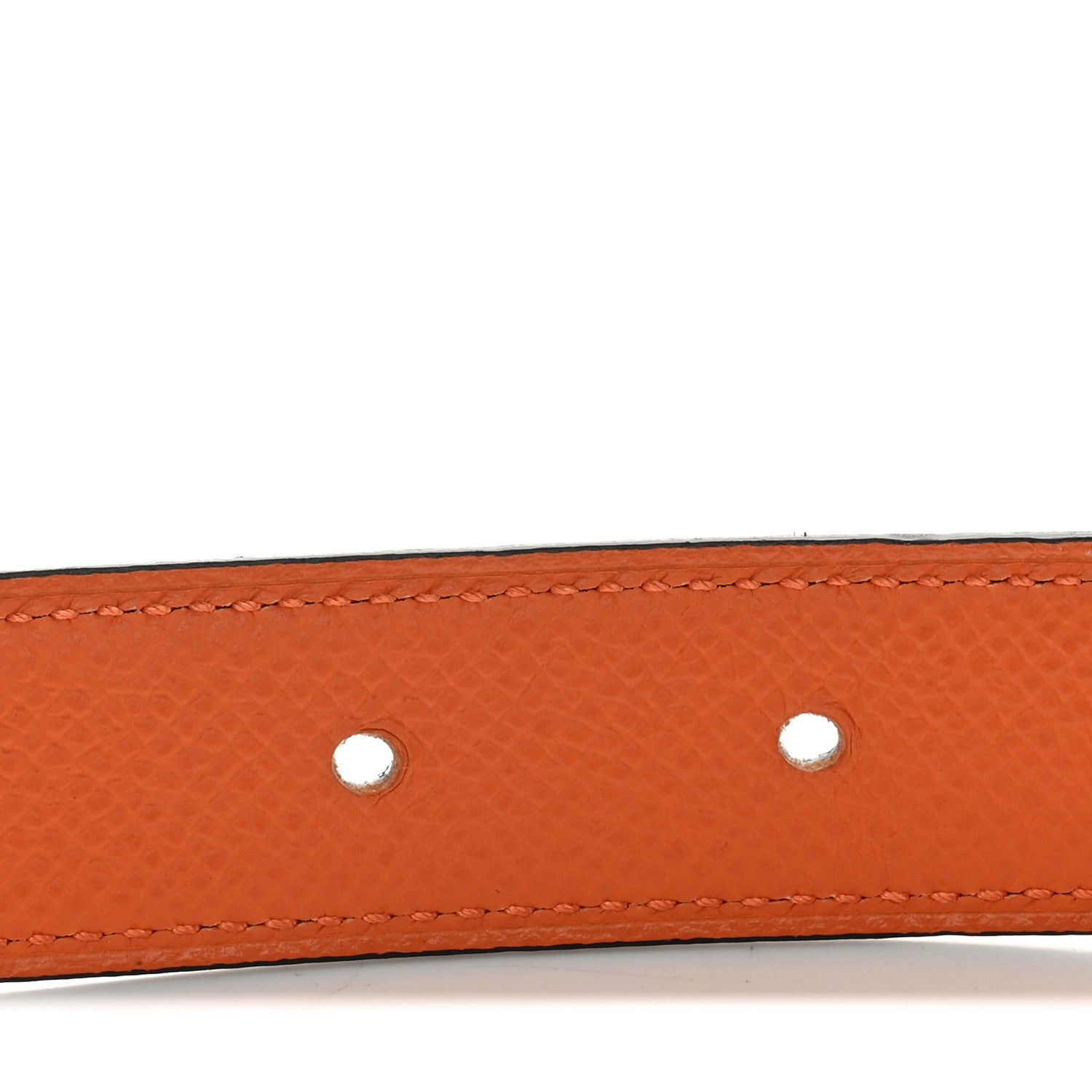 Hermes Swift Epsom 24mm Constance H Belt 85 34 Black Orange 4 of 6