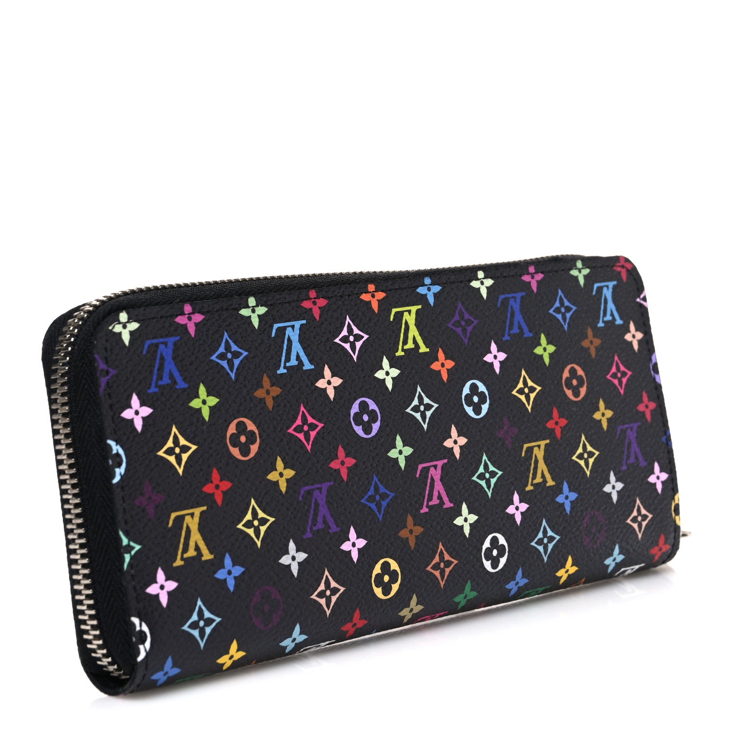 Louis Vuitton LV X TM Monogram Multicolor Clemence Wallet Black 3 of 6