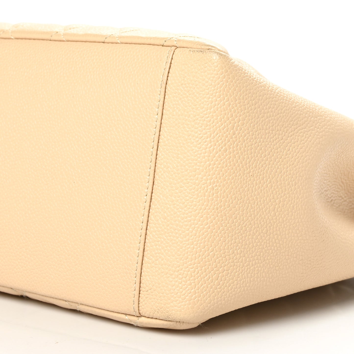 Caviar Quilted Grand Shopping Tote GST Beige Clair