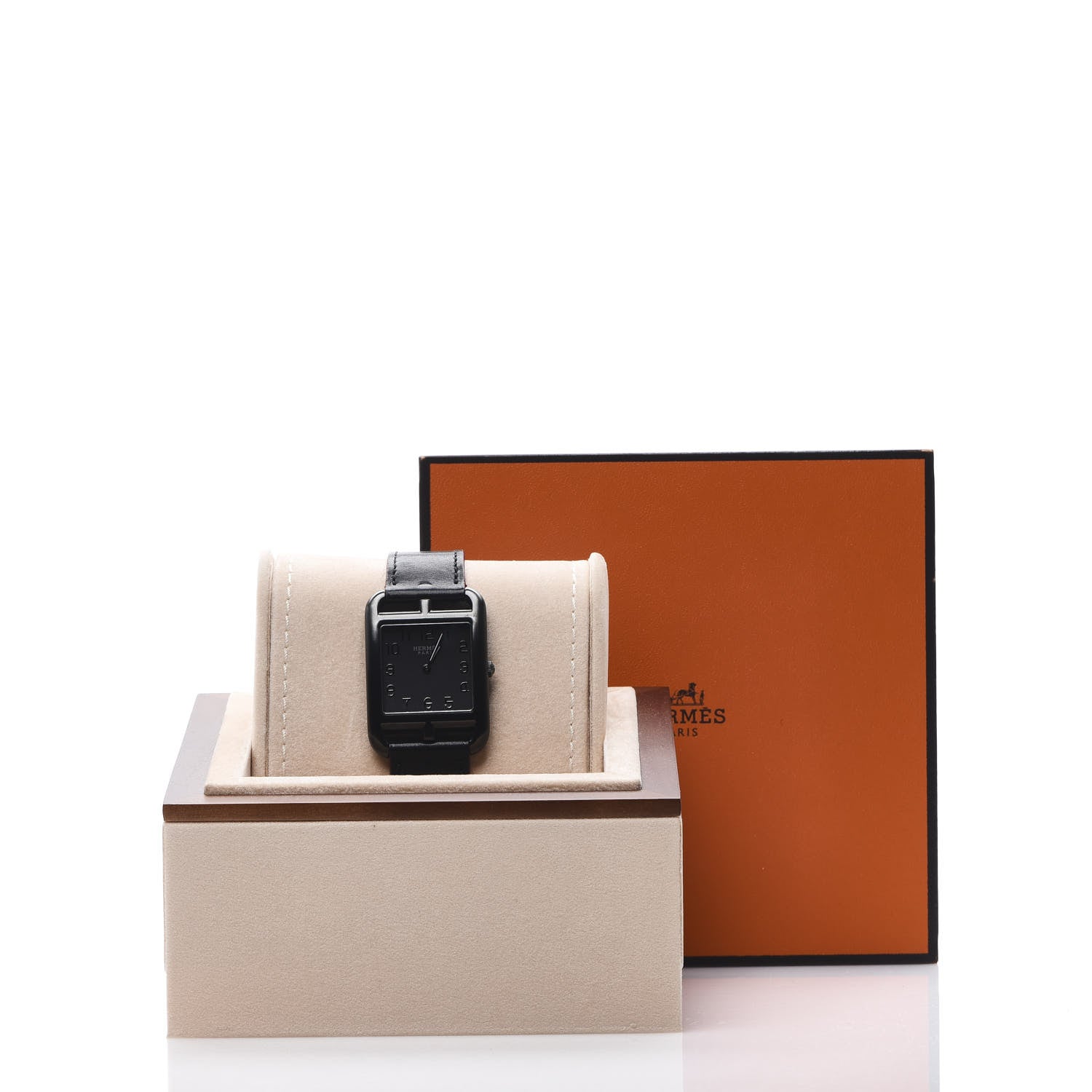 Hermes PVD Stainless Steel Barenia 29mm Cape Cod Quartz Watch Noir 11 of 11