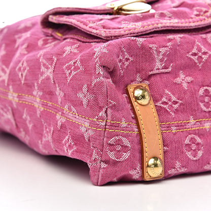 Louis Vuitton Denim Baggy GM Fuchsia 7 of 9