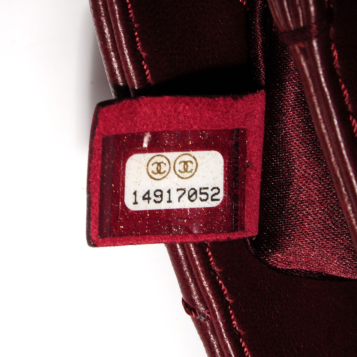 Lambskin Double Stitch Mini Flap Bordeaux
