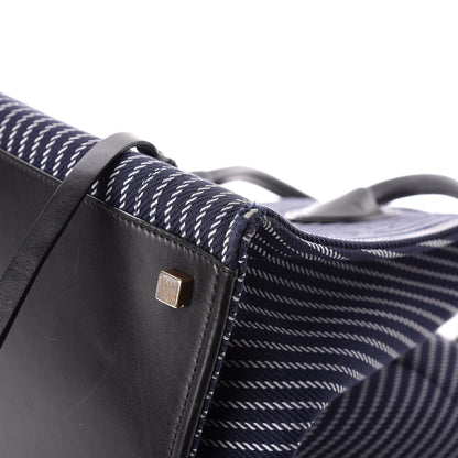 Celine Cotton Canvas Striped Medium Phantom Luggage Navy White 12 of 12
