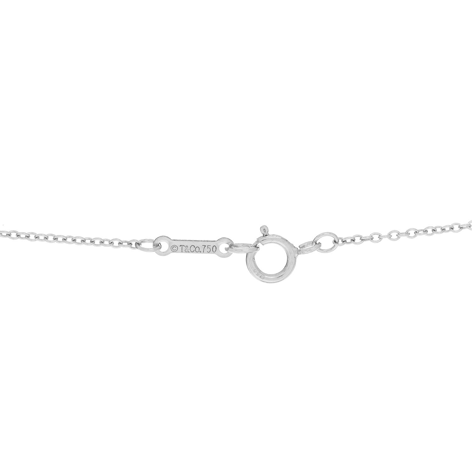 Tiffany 18K White Gold Diamond Paloma Picasso Jolie Flower Necklace 4 of 4