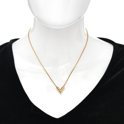 Louis Vuitton Essential V Necklace Gold 2 of 4