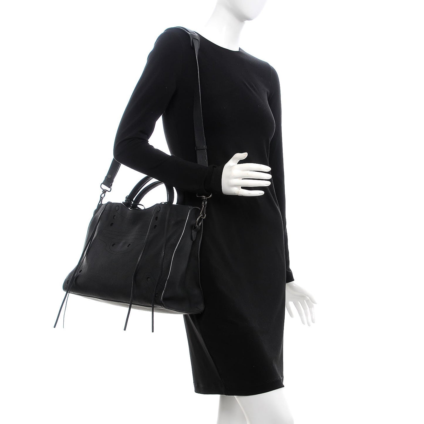 Veau Soyeux Perforated Blackout Hardware City Black