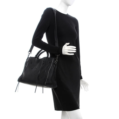 Balenciaga Veau Soyeux Perforated Blackout Hardware City Black 2 of 9