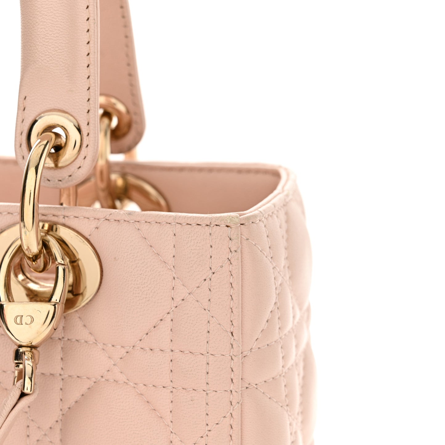 Lambskin Cannage Medium Lady Dior Light Pink