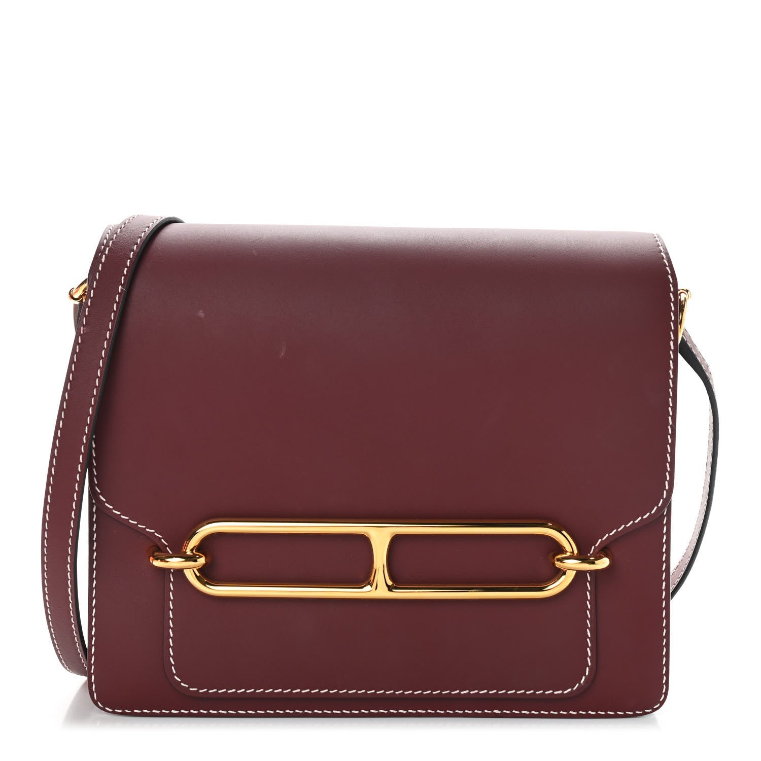 Hermes Veau Sombrero Sac Roulis 23 Rouge H 1 of 10