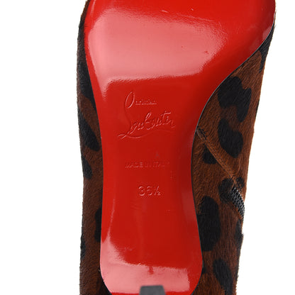 Christian Louboutin Pony Hair Leopard Print So Kate Booty 55 Ankle Boots 36.5 Black 6 of 7