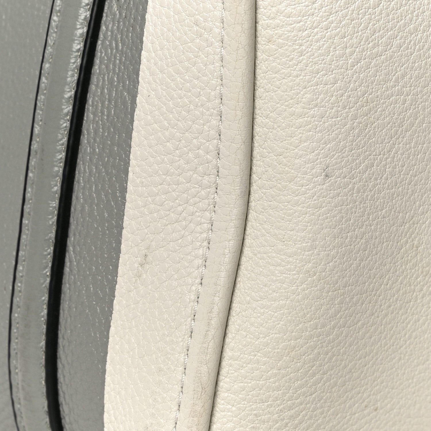 Marc Jacobs Grained Calfskin The Tag Tote Grey White 16 of 17