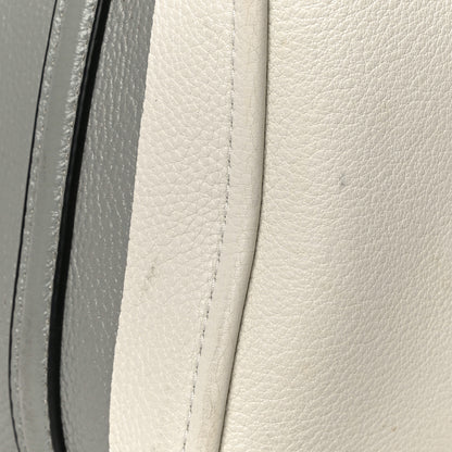 Marc Jacobs Grained Calfskin The Tag Tote Grey White 16 of 17