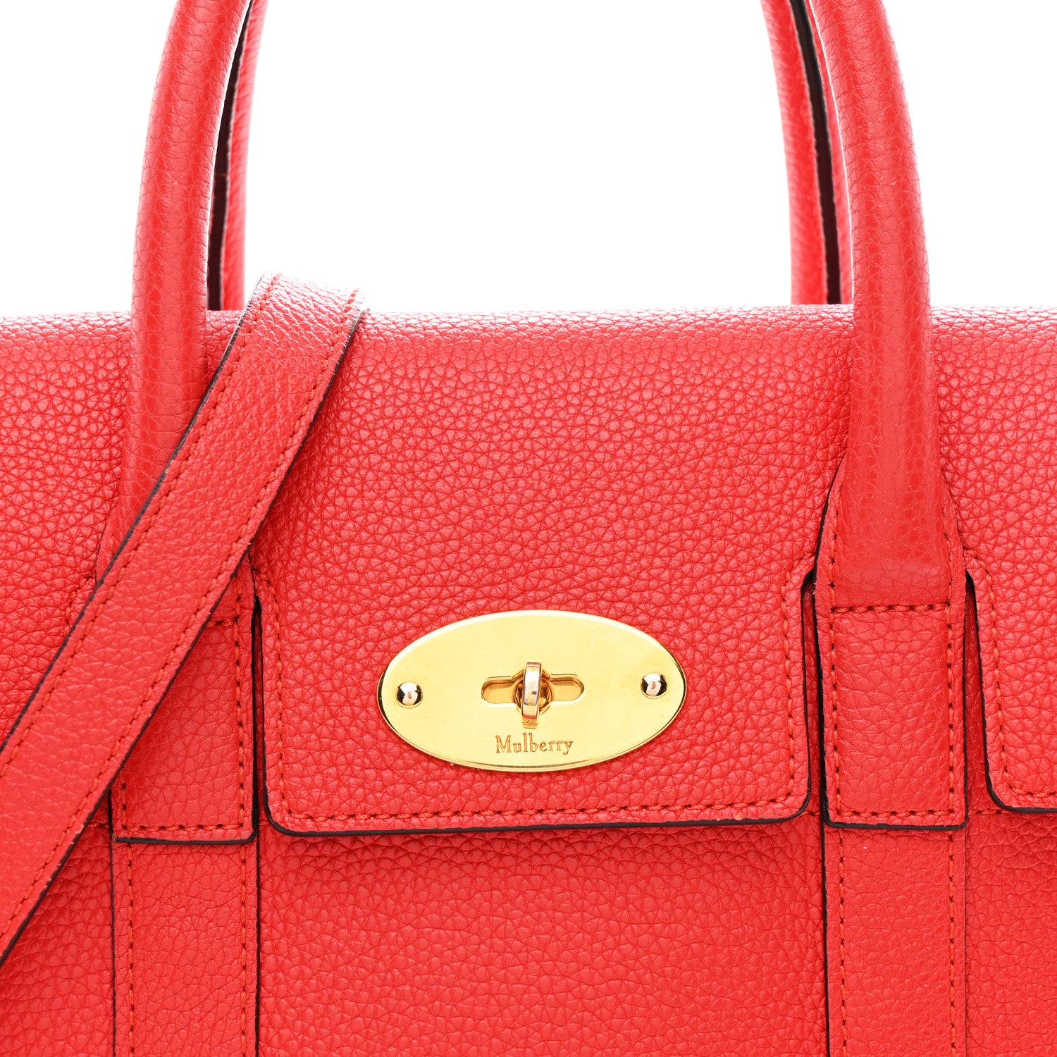 Mulberry Classic Grain Small Bayswater Satchel Scarlet Red 7 of 12