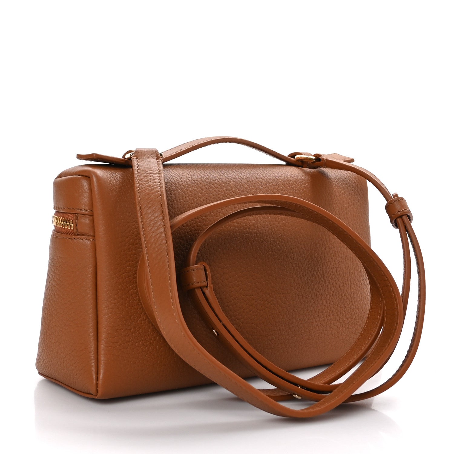 Loro Piana Grained Calfskin L19 Extra Pocket Pouch Warm Tan 3 of 8