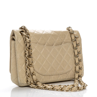 Chanel Aged Calfskin Medium Double Flap Beige 3 of 8
