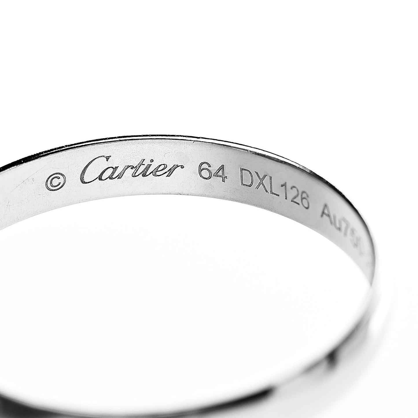 18K White Gold Black Ceramic Trinity Ring 64 10.75