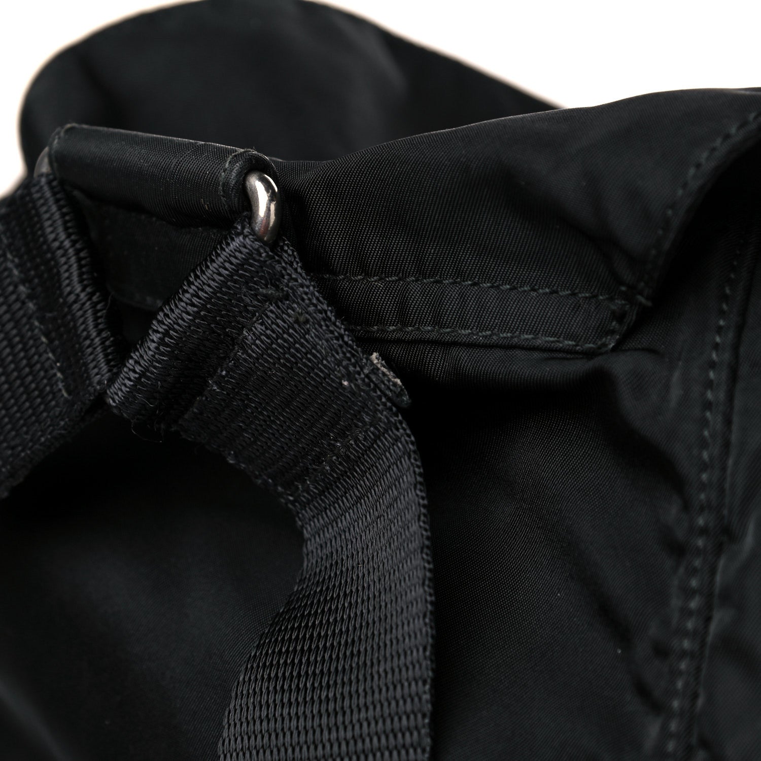 Prada Nylon Vela Medium Cinch Backpack Black 11 of 15