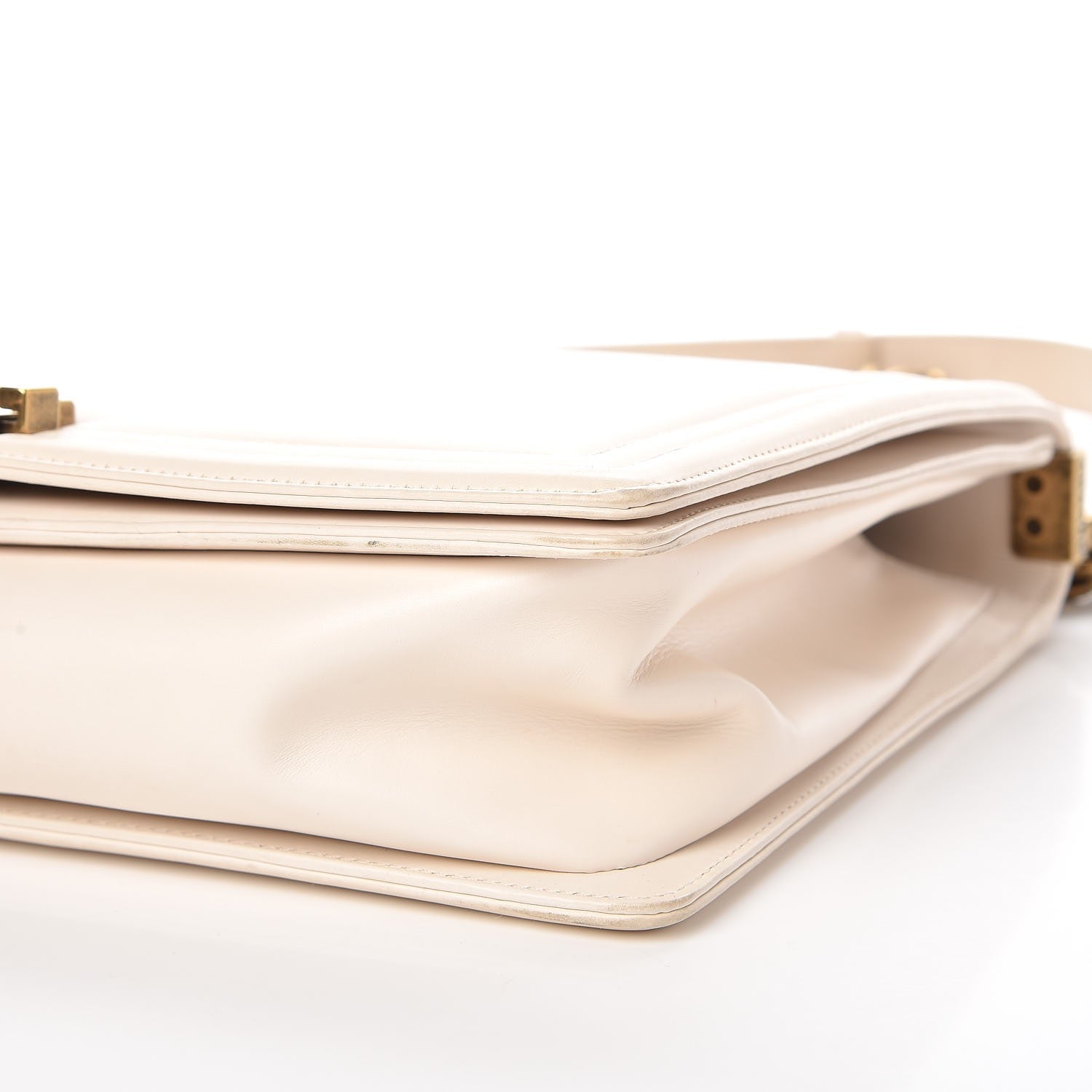 Chanel Glazed Calfskin Large Boy Flap Beige Clair 16 of 16