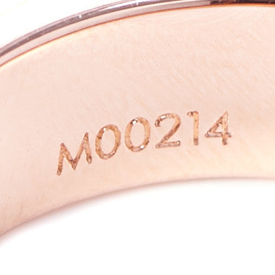 Louis Vuitton Brass Monogram Engraved Nanogram Ring M Pink Gold 5 of 7