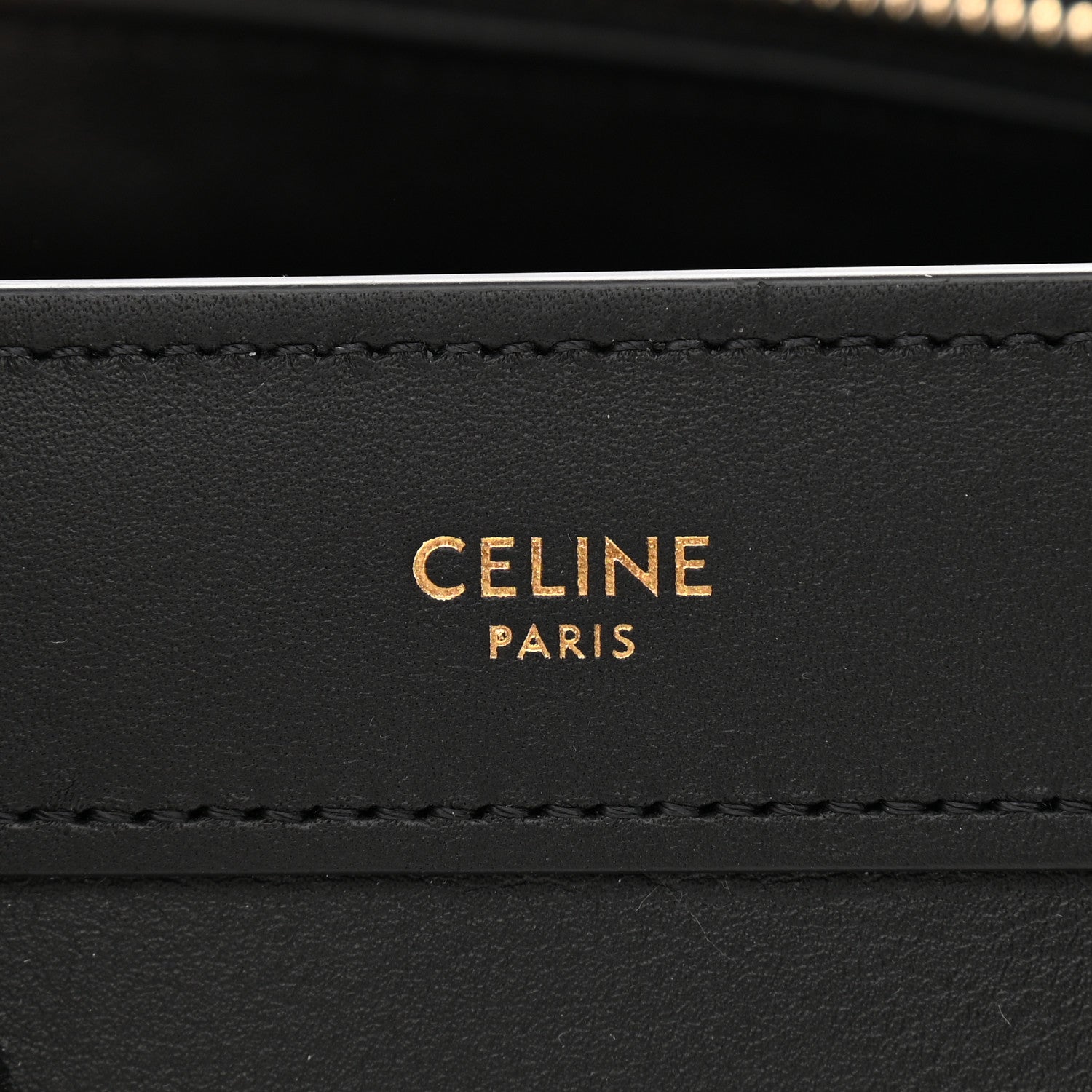 Celine Smooth Calfskin Nano Luggage Black 6 of 12