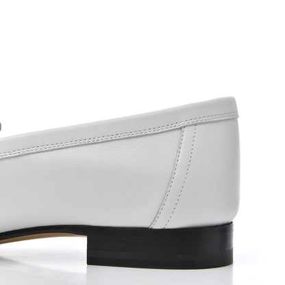 Hermes Calfskin Womens Royal Loafers 36.5 White 12 of 14