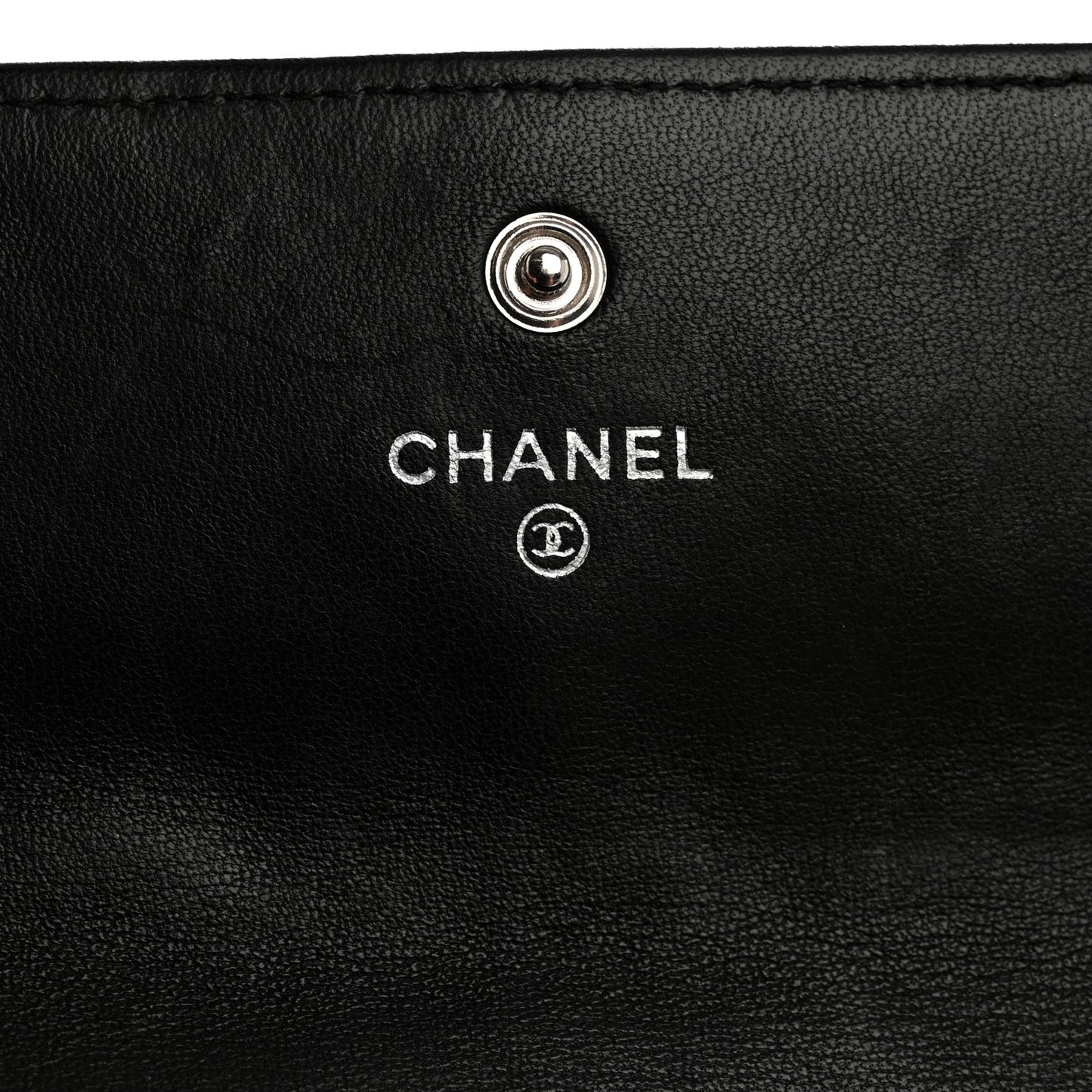 Lambskin Quilted Large Flap Wallet Black