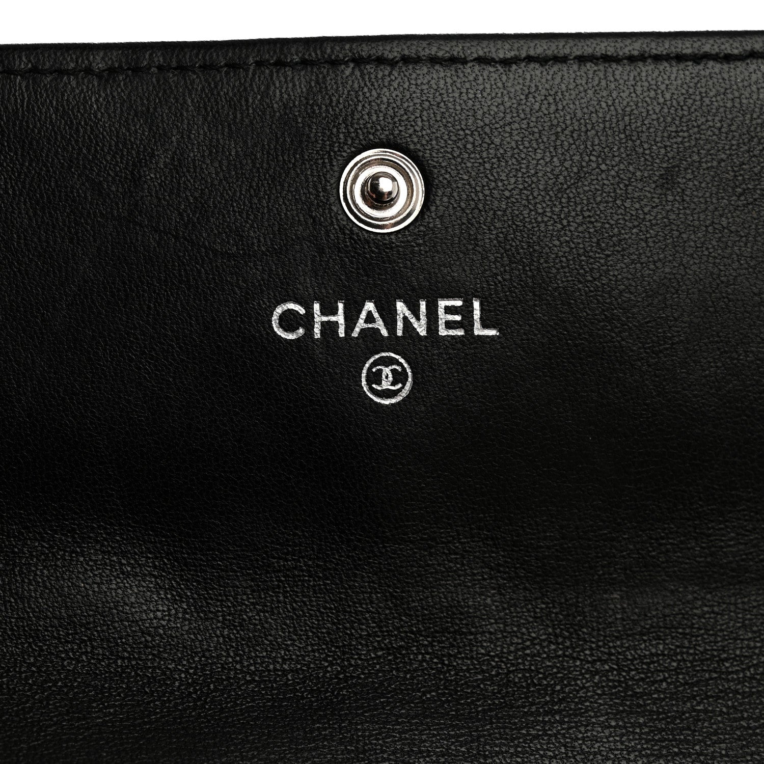 Chanel Lambskin Quilted Large Flap Wallet Black 6 of 12