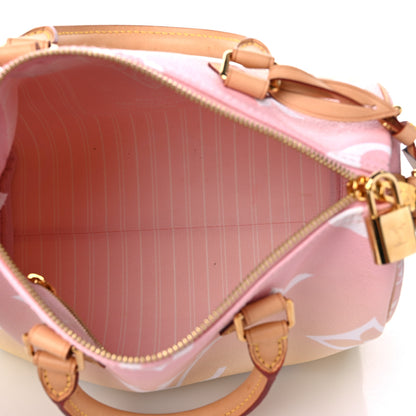 Louis Vuitton Monogram Giant By The Pool Speedy Bandouliere 25 Light Pink 5 of 19
