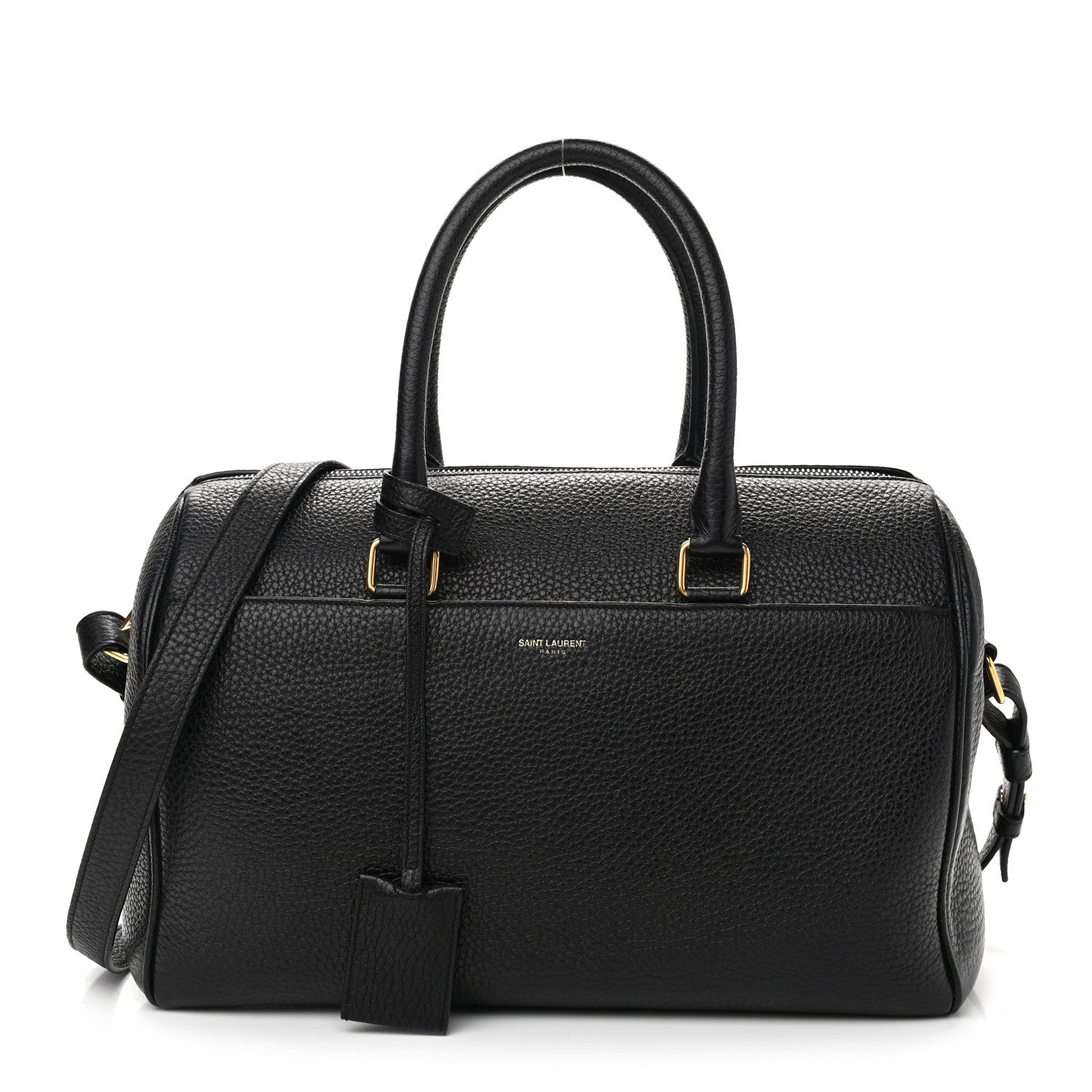 Saint Laurent Grained Calfskin Classic Duffle 6 Black 1 of 11